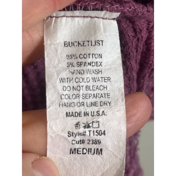 Retro Waffle Knit Shacket Pink M Oversized Neutral Preppy Boho Western Classic - Picture 7 of 9